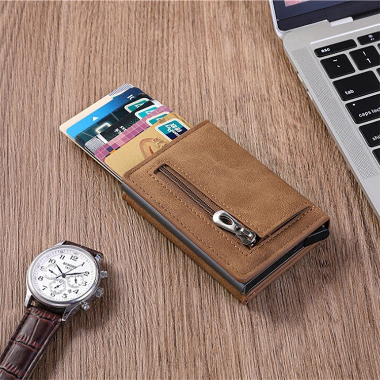 RFID Blocking Card Holder Portable Zipper Pocket Wallet for Men Women RFID Blocking Card Holder Portable Zipper Pocket Wallet for Men Women